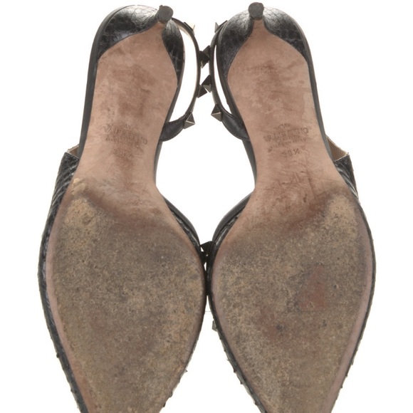 Valentino Snakeskin Slingback Pumps